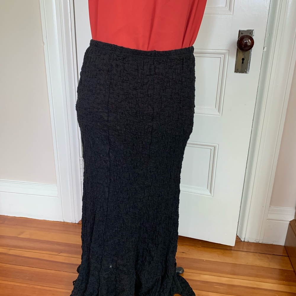 Black mermaid skirt with jaggered hem